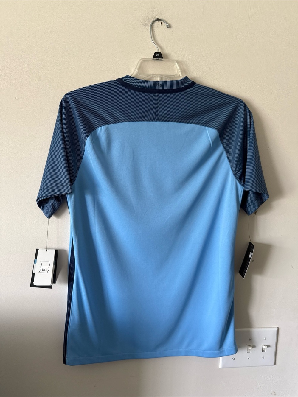 MEN’S NIKE MANCHESTER CITY 2015/16 HOME FOOTBALL JERSEY SZ M - BLUE NWT RARE - Picture 7 of 7